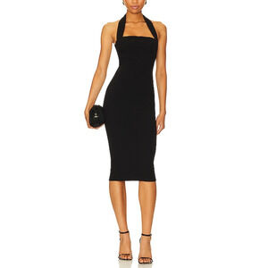 Nookie Black Halter Midi Dress